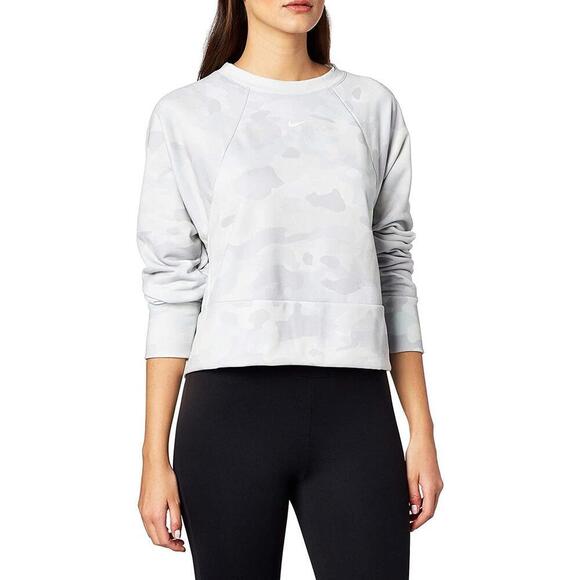 Nike Tops - Nike Women's Dri-FIT Wolf Grey  Camo Training Top (CJ7746-010) Size L